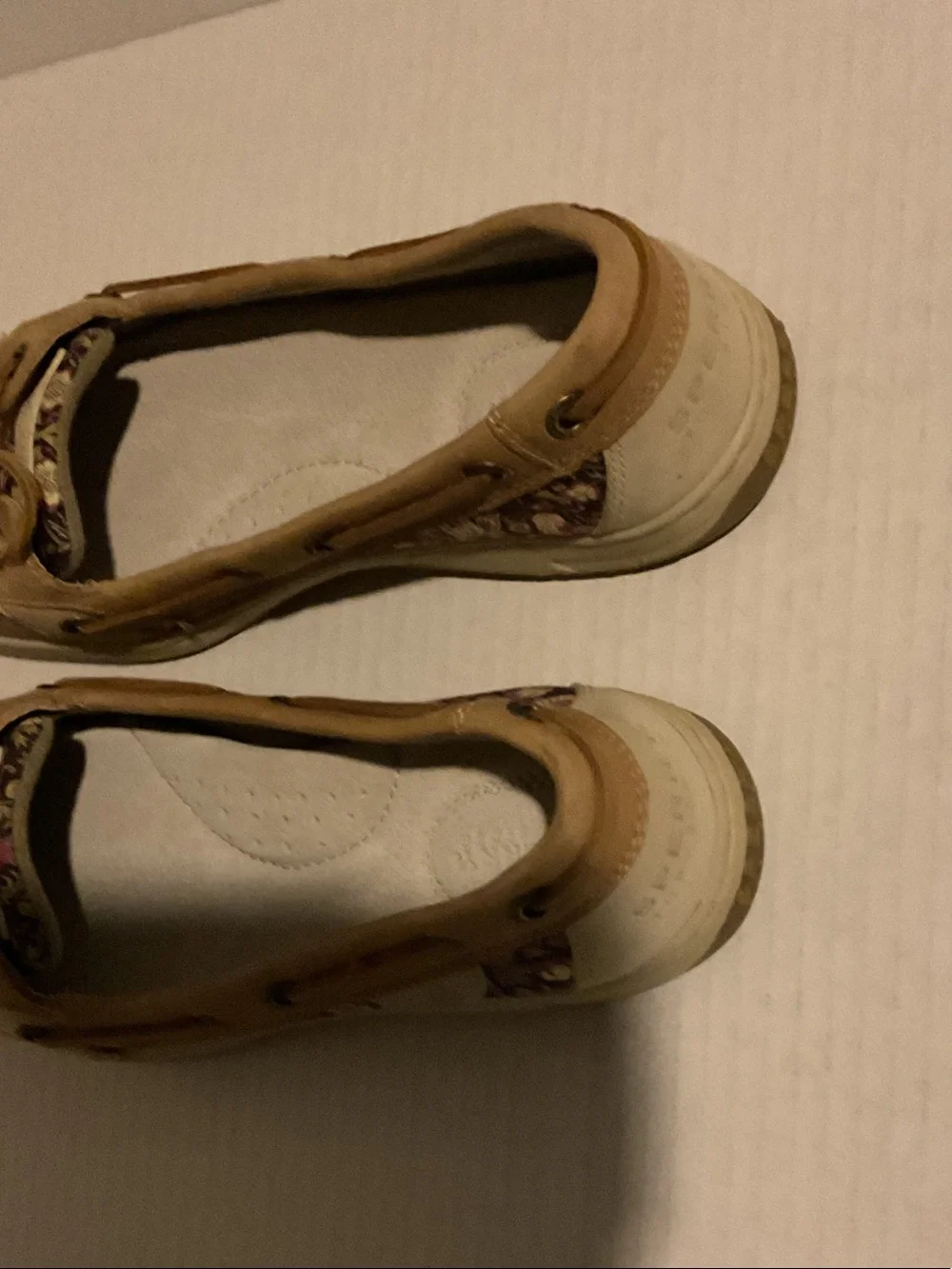 Sperry Kids Tan Slip-On Moccasin Boat Shoes